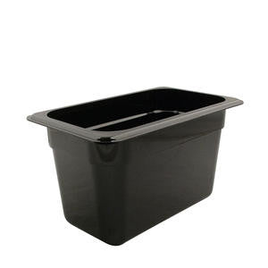 Camwear® Food Pan Fourth Size Black 6" - Home Of Coffee