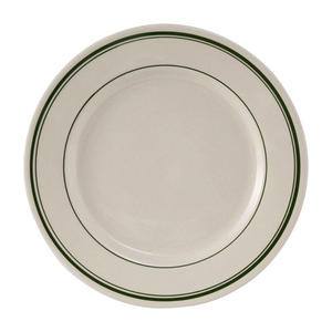 Green Bay Plate Eggshell w/Green 12" - Home Of Coffee