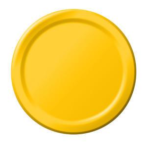 Paper Plate Yellow 10" - Home Of Coffee